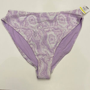 Topshop Purple Mineral Print High Waisted Bikini Bottom NWT Size 12